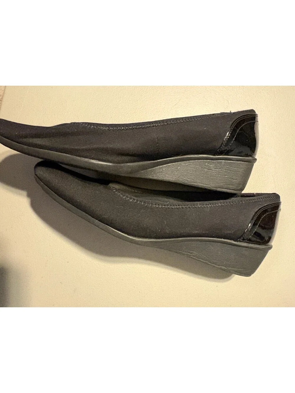 Anne Klein AK Sport Black Wedge Shoes Size 9.5